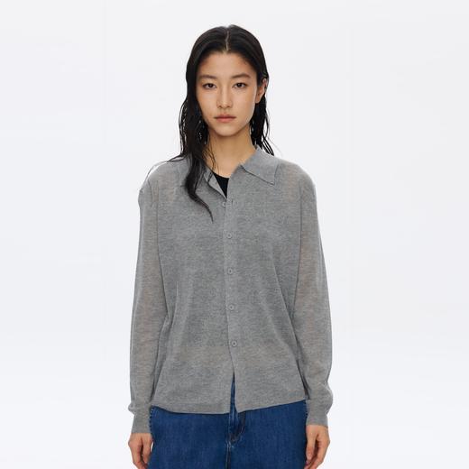 Oneup天丝亚麻宽松针织开衫 商品图2