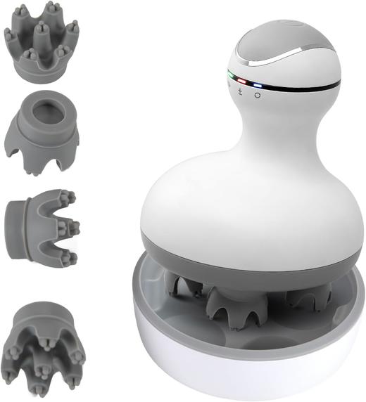 美国 智能电动头皮按摩器 防水旋转手持便携按摩器 全身按摩与放松 商品图1