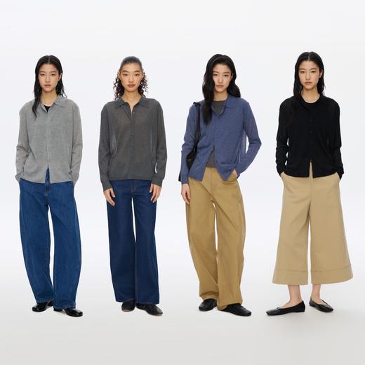 Oneup天丝亚麻宽松针织开衫 商品图4