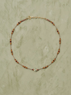 北京仓｜Tityaravy-UMA-石榴石 玉桂色榴石 绿紫晶 串珠 项链［法国设计师］