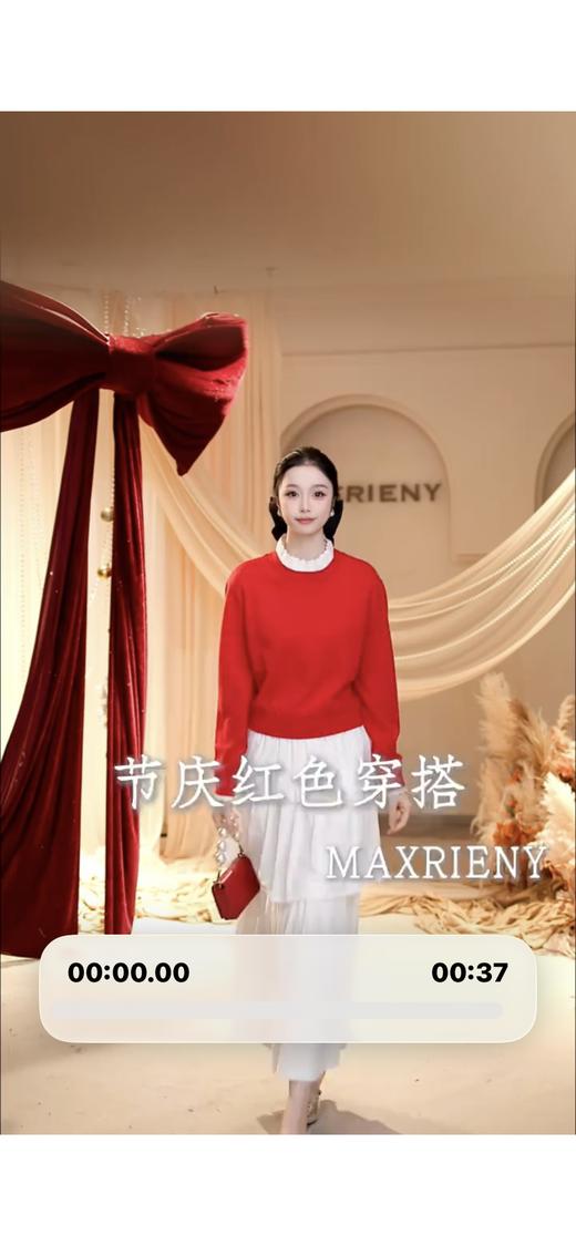 玛克门店发货：氛围感红色毛衣MF86SW755 商品图0