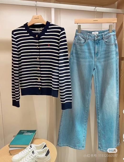 哈吉斯HAZZYS条纹开衫  经典必备百搭款 商品图6