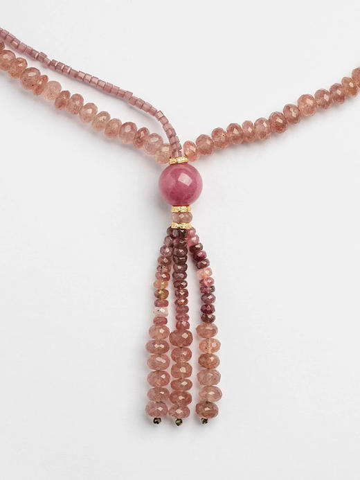 北京仓｜Bohemian Rhapsodie-PENELOPE ROSE-草莓晶 粉水晶 玉 锆石 串珠 项链［法国设计师］ 商品图1