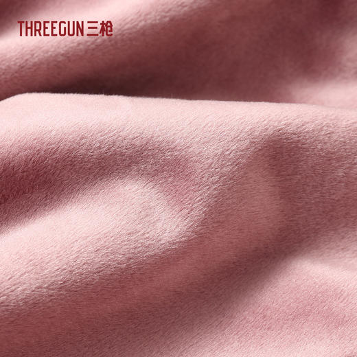 Threegun三枪 婴儿绒绗棉翻领开襟女家居睡袍-70448A011 商品图3