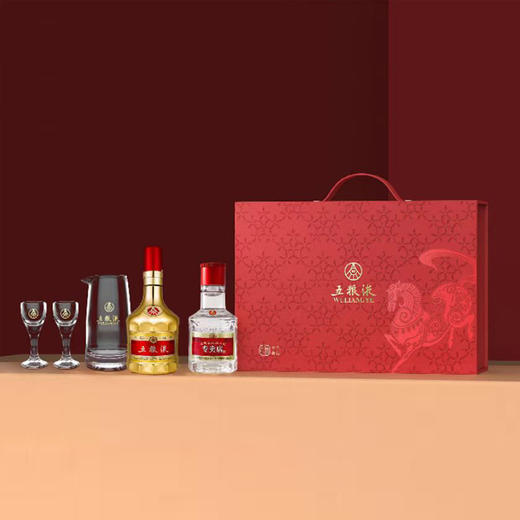 （赠品勿拍）五粮液2026年专卖店元春动销促品礼盒（金装50ml+专卖店50ml） 商品图0