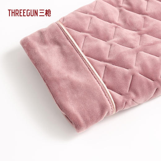 Threegun三枪 婴儿绒绗棉翻领开襟女家居睡袍-70448A011 商品图2