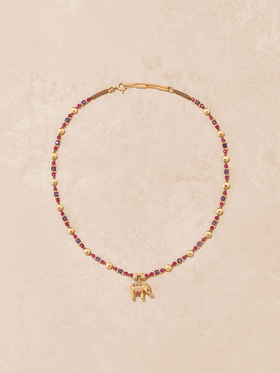 北京仓｜Tityaravy-CO GAJA-小金象 碧玺 紫水晶 串珠 吊坠 项链［法国设计师］