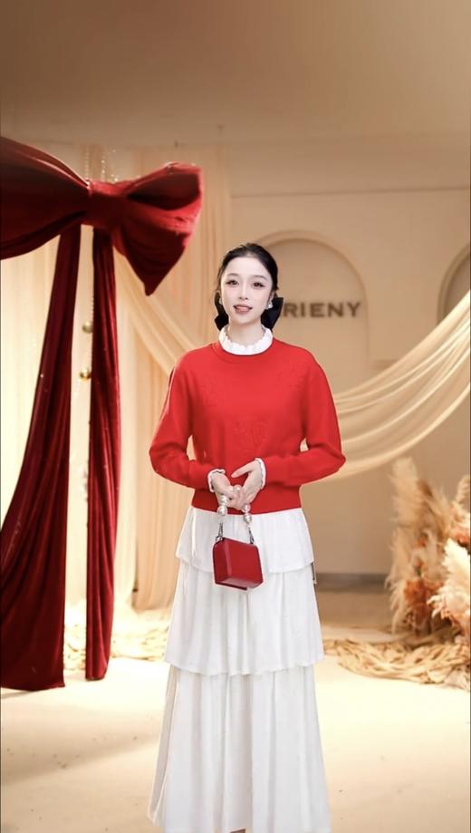 玛克门店发货：氛围感红色毛衣MF86SW755 商品图1
