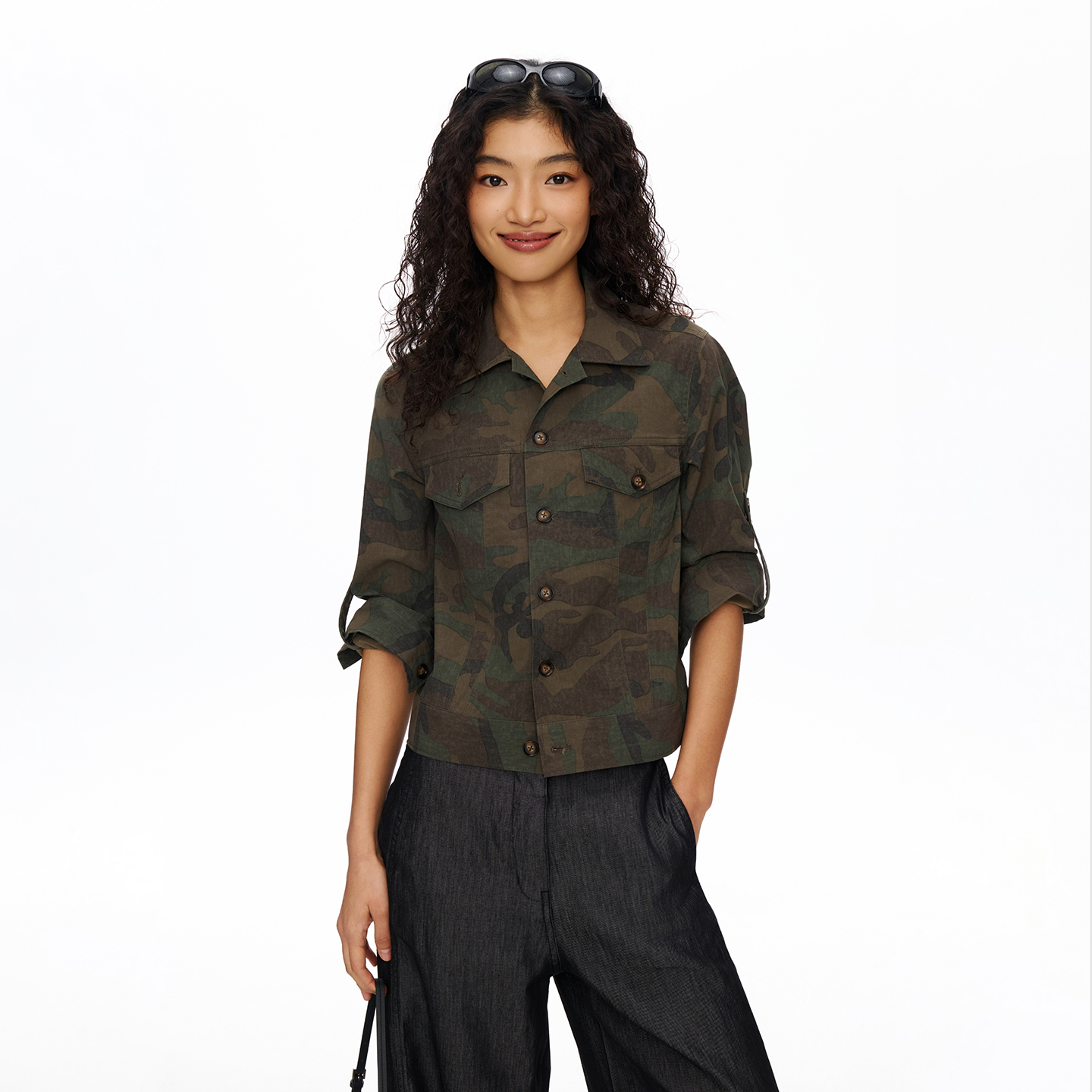 Oneup迷彩印花工装外套