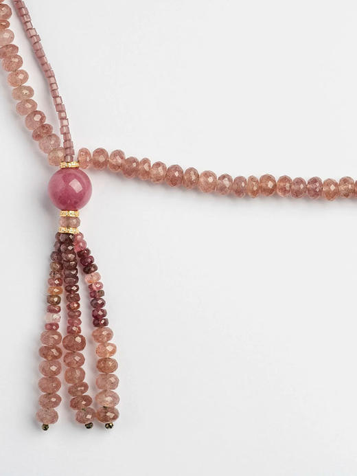 北京仓｜Bohemian Rhapsodie-PENELOPE ROSE-草莓晶 粉水晶 玉 锆石 串珠 项链［法国设计师］ 商品图2