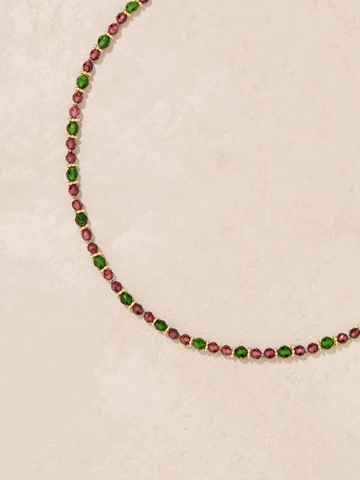 北京仓｜Tityaravy-TEVY-透辉石 石榴石 串珠 项链［法国设计师］ 商品图1