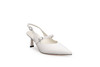 豪麟名鞋迪嘉女鞋半凉鞋真丝牛皮革DJYYA61WB002白色 商品缩略图0