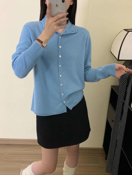 DJ貉羊绒薄款立领开衫5807 商品图0
