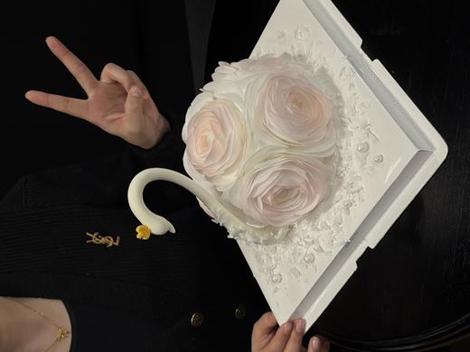 网红天鹅款蛋糕（6寸）送不锈钢餐盘 商品图5