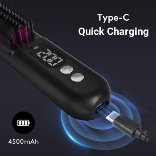 美国 无线直发梳 负离子不伤发 迷你便携式电动发刷 商品图5