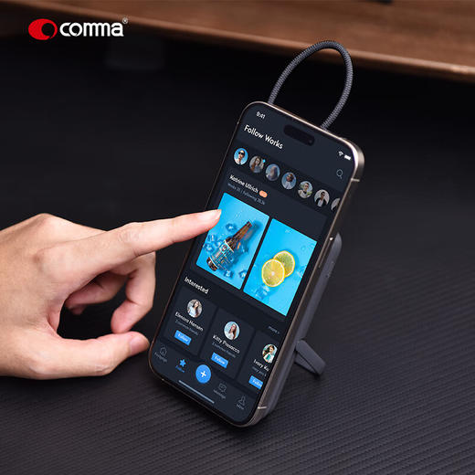 【国家3C认证】COMMA珂玛 捷豹系列 10000mAh 四合一带线快充移动电源 商品图4