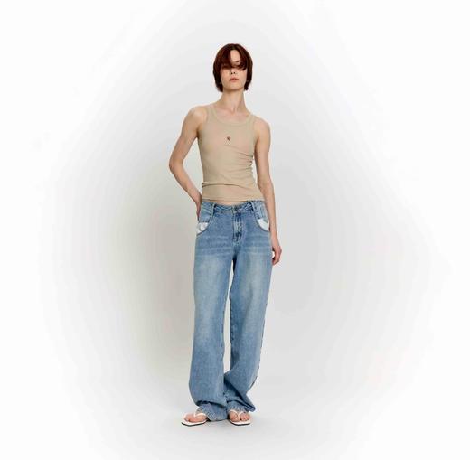 撞色刺绣背心 商品图0