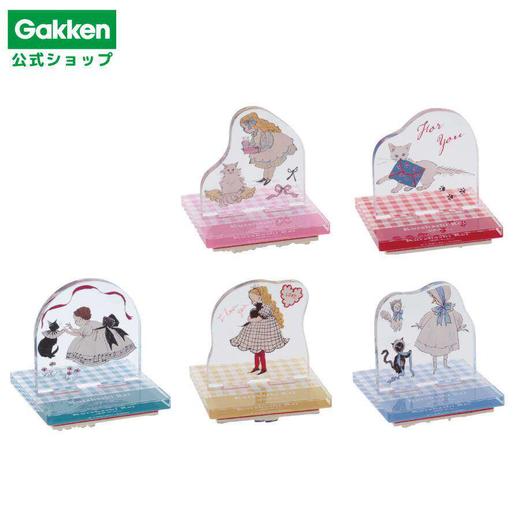 日本仓桥伶限定亚克力透明格子少女猫咪绘本风漫画手帐 商品图4