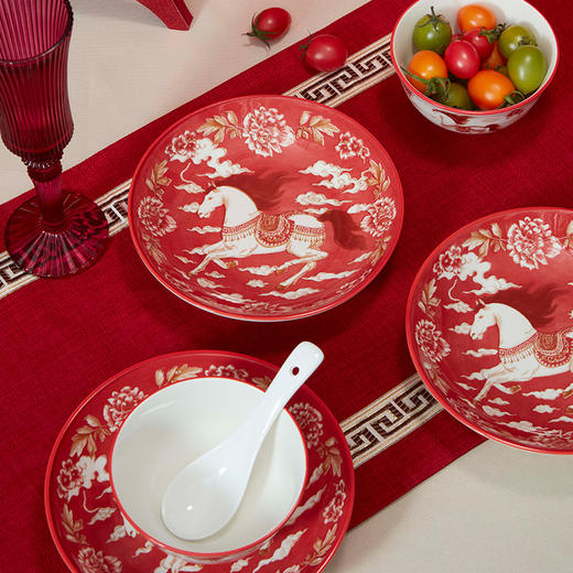 赠品·马年开运餐具！新年餐具套装 新年换新碗 餐盘/小碗 商品图1