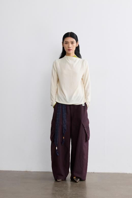 软糯拼接撞色长袖T恤 商品图1