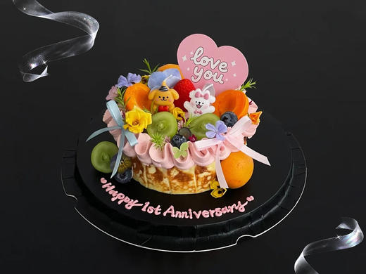 「情人节限定」周年缤纷水果巴斯克情侣告白蛋糕 商品图0