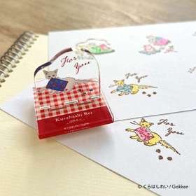 日本仓桥伶限定亚克力透明格子少女猫咪绘本风漫画手帐