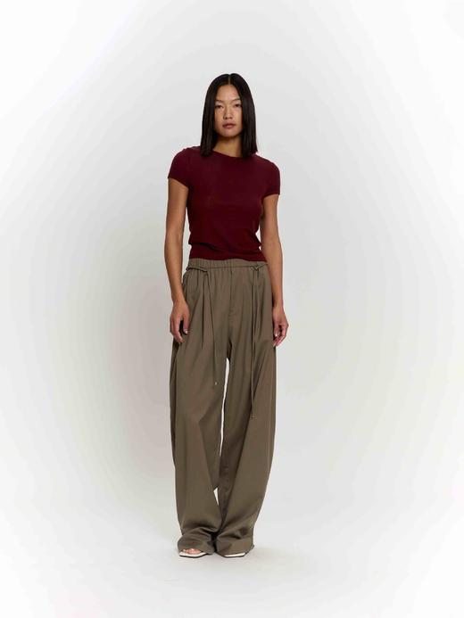 撞色刺绣T恤 商品图0