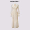 玛克门店发货：MAXRIENY复古法式连衣裙修身收腰25冬款针织裙奶油系复古少女穿搭(货号:MS86DR766) 商品缩略图3