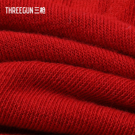 Threegun三枪 吉庆福气满满中筒男红袜(1双装)-T90065Z03 商品图5