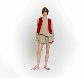 撞色印花长袖T恤