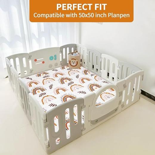 Pea Pod 125*125cm  婴儿彩虹叶子方形游戏垫 X0018X3GAT 商品图3