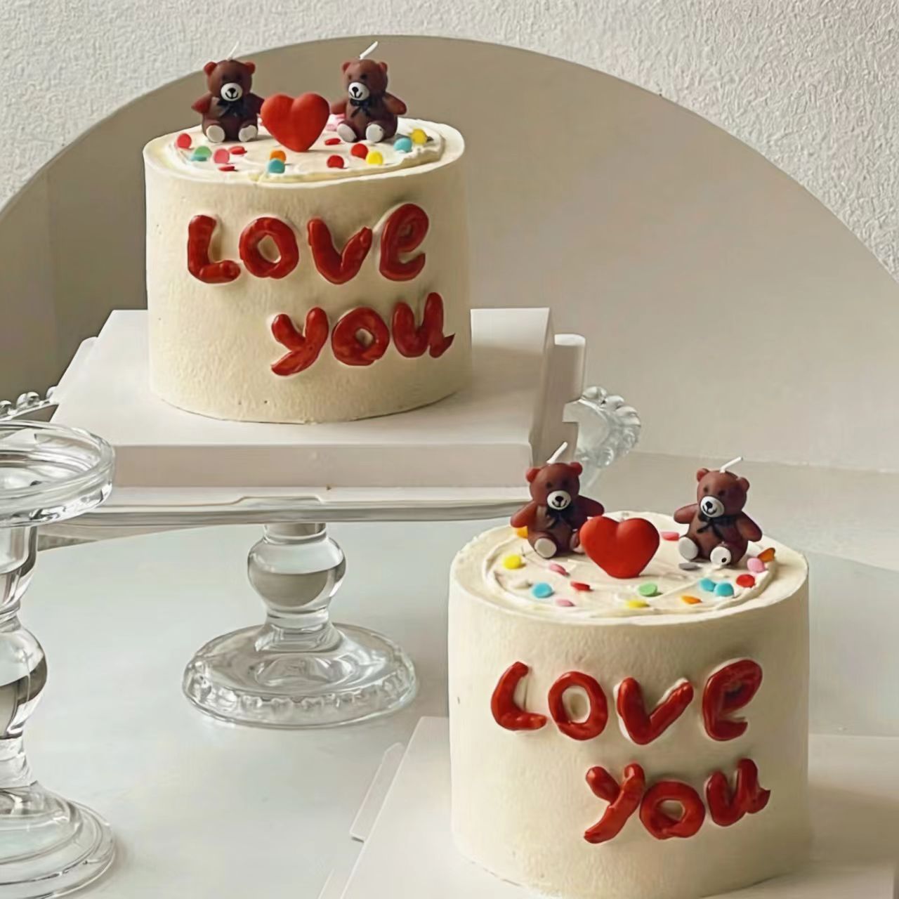 【情人节】LOVE YOU 小熊蛋糕 | 小熊邮递员已送达，请注意查收这份心动~~