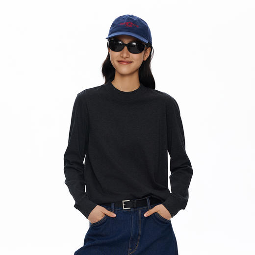 Oneup全棉宽螺纹领宽松长袖 商品图1