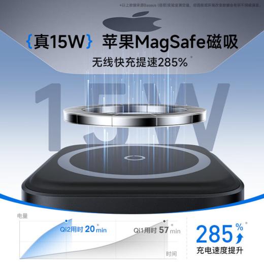 倍思 25W二合一无线充电器Magsafe磁吸支架 15W快充 自带伸缩线 商品图2