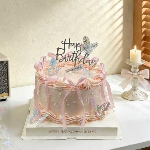 粉色蝶梦 - 6/8英寸蛋糕 商品图0