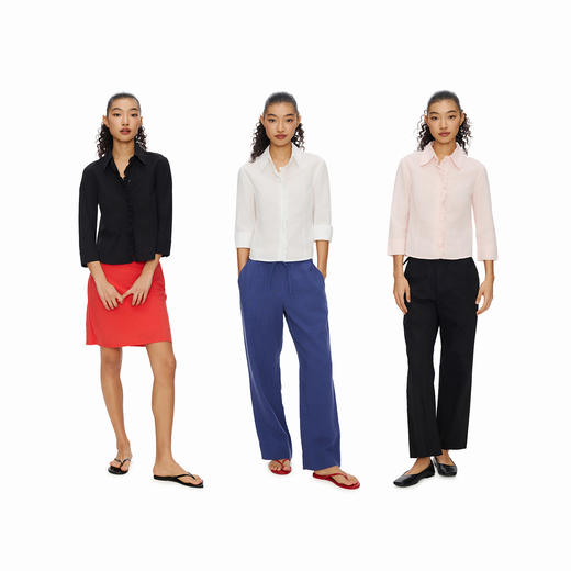 Oneup花边七分袖衬衫 商品图4