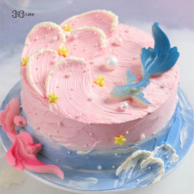 双鱼座 ∙ 逐浪 ∙ 芋泥 血糯米裱花蛋糕