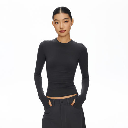 Oneup圆领修身长袖 商品图3