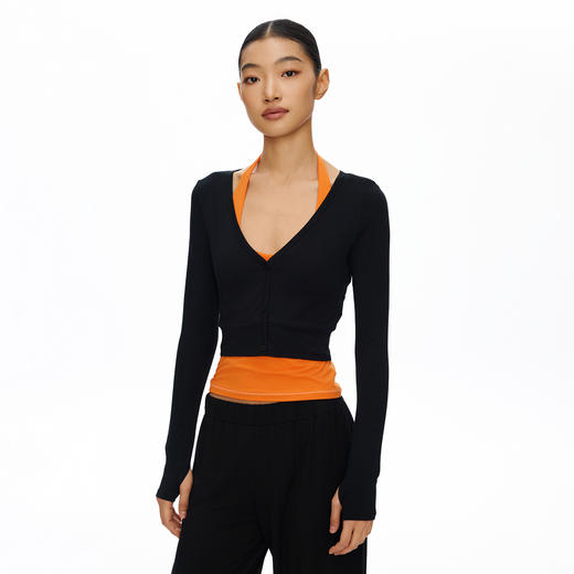 OneupV领假门襟修身运动长袖 商品图4