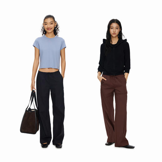 Oneup系带薄料直筒裤 商品图4