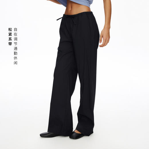 Oneup系带薄料直筒裤 商品图2