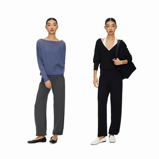 Oneup垂感弹力束脚裤 商品图4