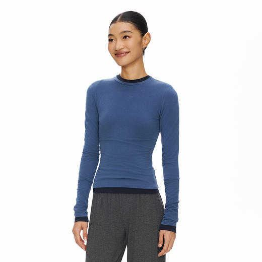 Oneup圆领修身长袖 商品图1