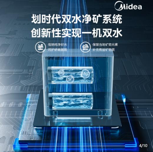 美的（510643）MRC2496-400G 橱下式净水机 旋风净矿双水400 商品图1