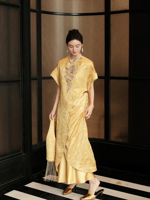 盛唐婧| 鎏光串珠连衣裙 商品图1