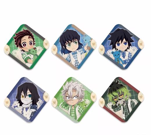 ufotable 鬼灭之刃 2023白色情人节 钻石形徽章 吧唧 A盒 6包/盒 国谷 商品图0
