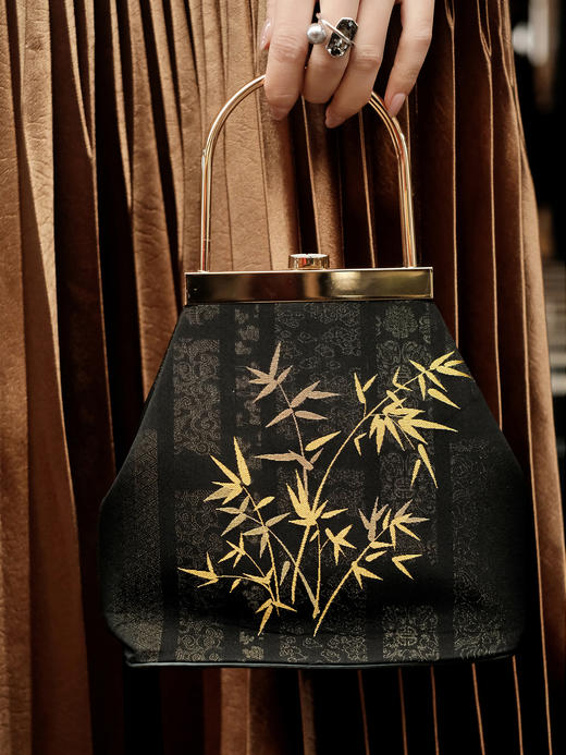 盛唐婧| 上久楷宋锦竹纹手拎包[特价品] 商品图3