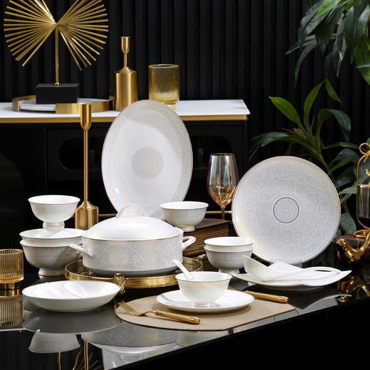 耐高温可洗碗机微波炉消毒柜适用凡瑞斯旭日韶华骨瓷餐具散件 商品图0