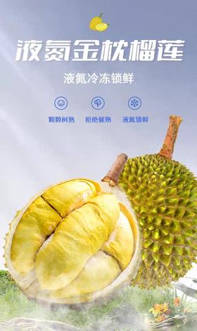 称重 泰国液氮冷冻金枕榴莲A级 500g