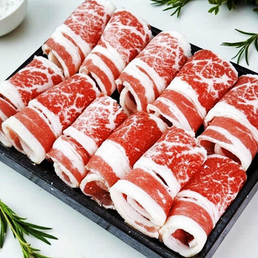 牛肉牛五花烧烤火锅用500g소고기 우삼겹 구이 샤브용 商品图0